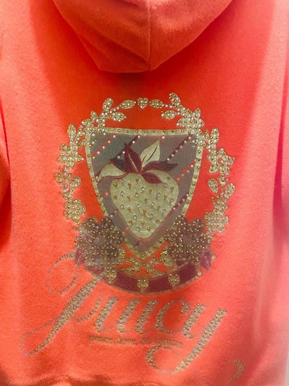 Juicy Couture Short Sleeve Hoodie Size M